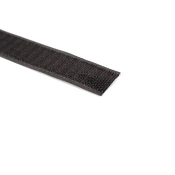 Klittenband zwart - haak - 25mm